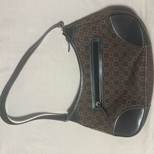 Villager Black and Brown Checkered Shoulder Bag